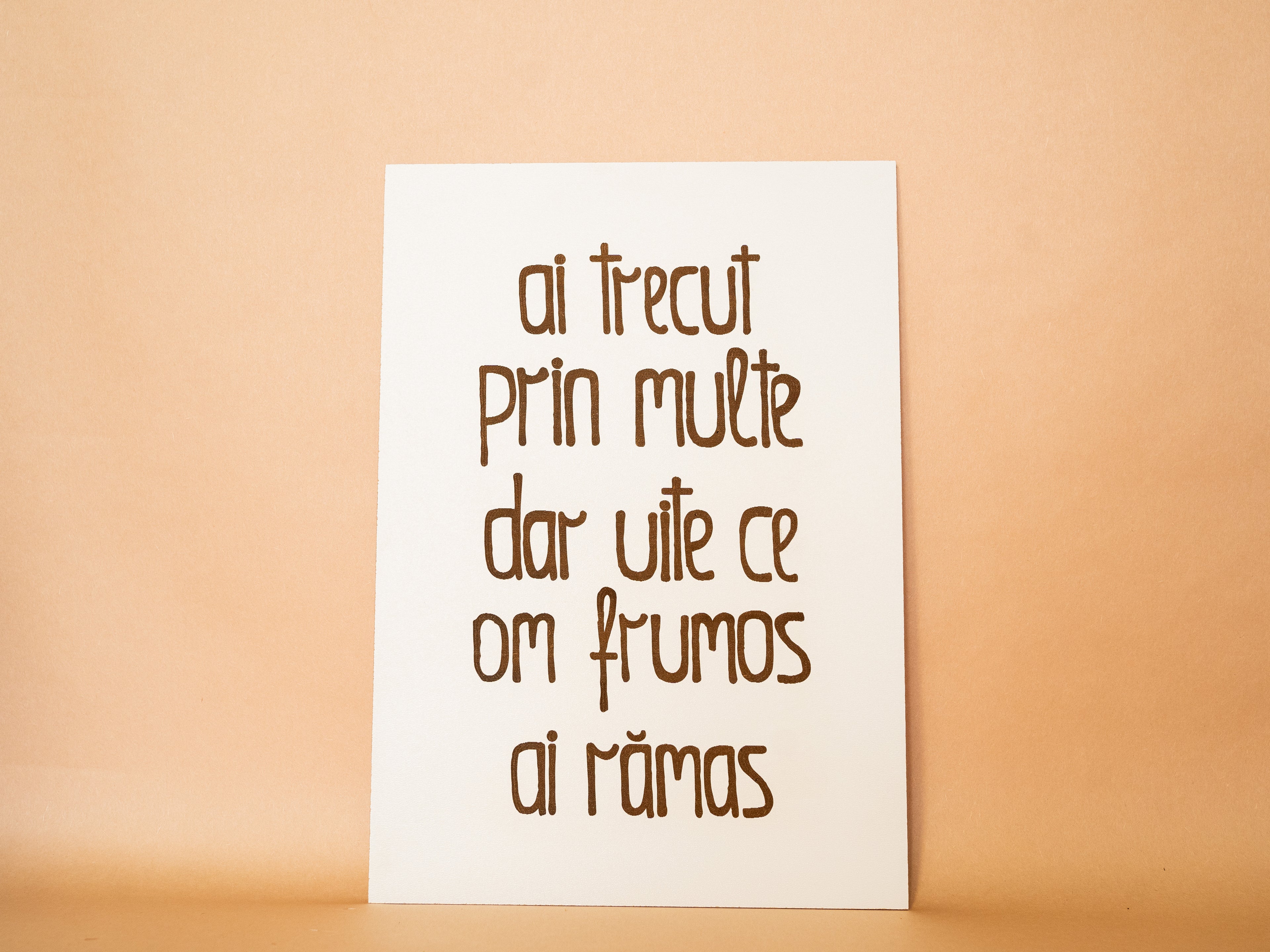 "Ai trecut prin multe..."