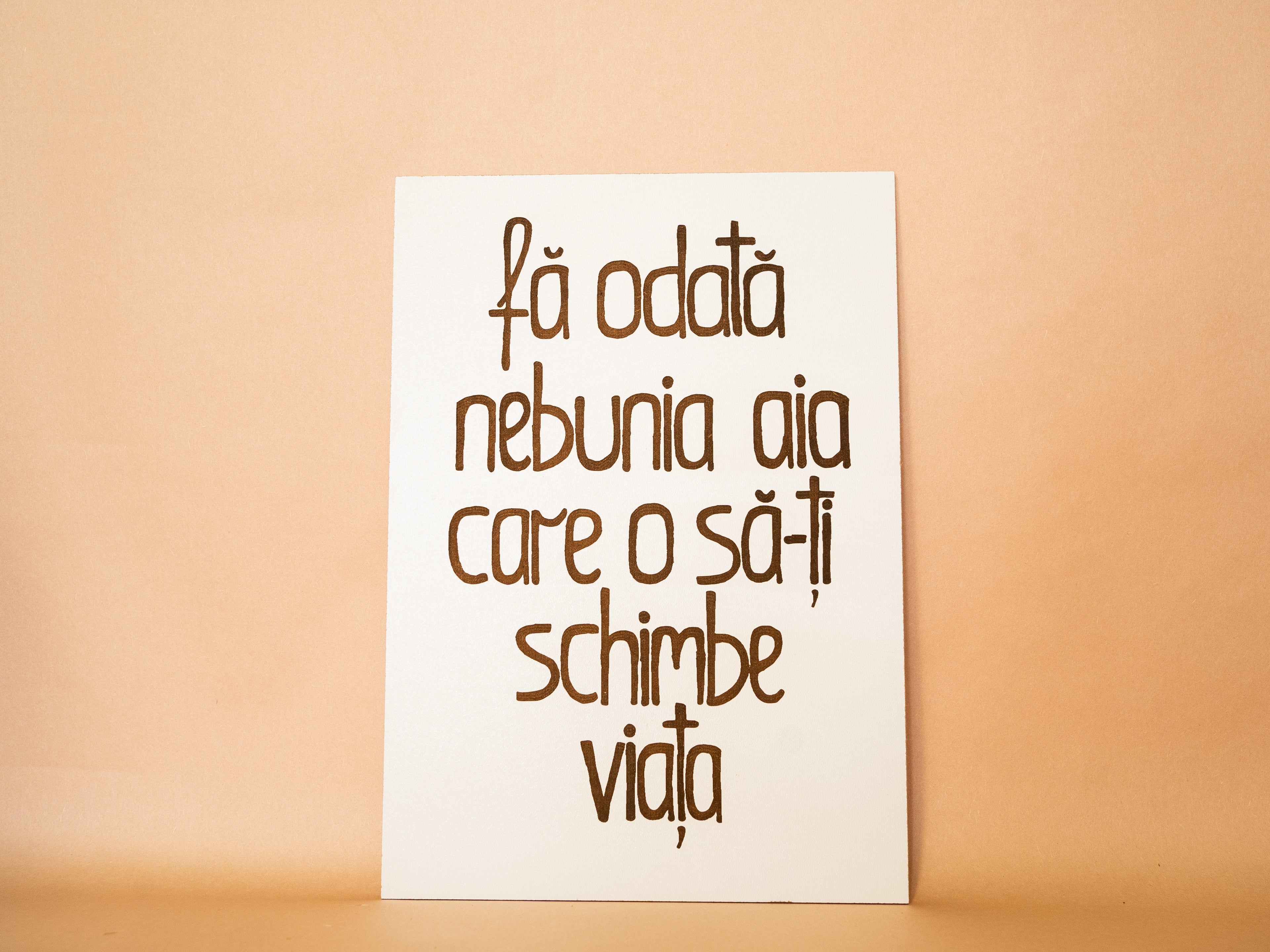 "Fă odată nebunia aia..."